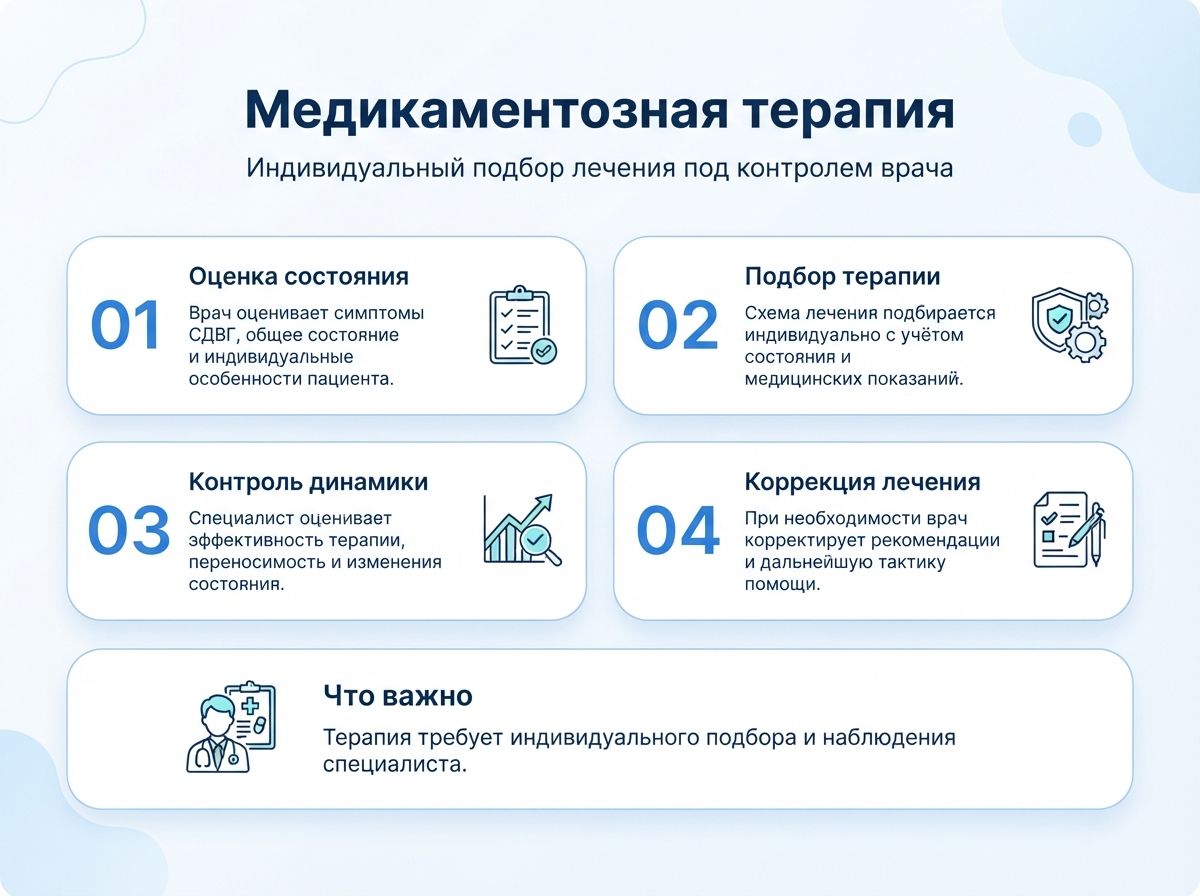 Лечение СДВГ в Бердянске у детей и взрослыхинфографика